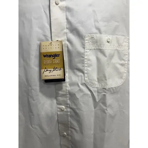 NWT Wrangler George Strait Collection Men's Button Up Long Sleeve Size XL Cowboy - Picture 2 of 14